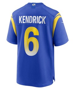 Derion Kendrick Los Angeles Rams Game Player Jersey - Royal