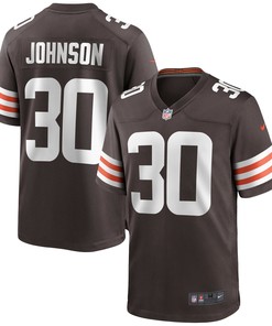 Dernest Johnson Cleveland Browns Game Jersey - Brown Nfl