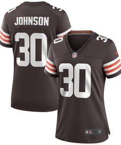 Dernest Johnson Cleveland Browns Womens Game Jersey - Brown Nfl