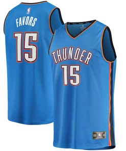 Derrick Favors Oklahoma City Thunder Fanatics Branded 2021/22 Fast Break Replica Jersey - Icon Edition - Blue Nba