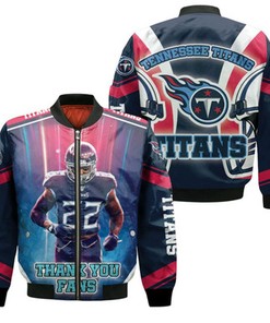 Derrick Henry #22 Tennessee Titans Afc South Division Champions Super Bowl 2021 Thank You Fans Bomber Jacket Model 1793