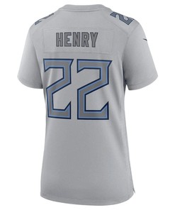 Derrick Henry 22 Tennessee Titans Women's Atmosphere Fashion Game Jersey - Gray
