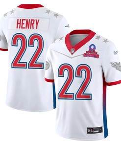 Derrick Henry 22 Titans Pro Bowl 2023 Patch Men Jersey - White