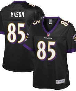 Derrick Mason Baltimore Ravens Nfl Pro Line Womens Retired Player Jersey - Black Nfl