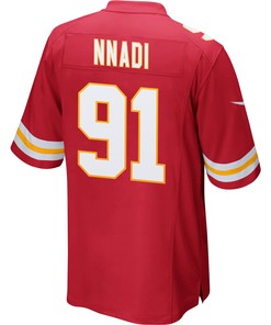 Derrick Nnadi 91 Kansas City Chiefs Super Bowl LVII Champions Men Game Jersey - Red