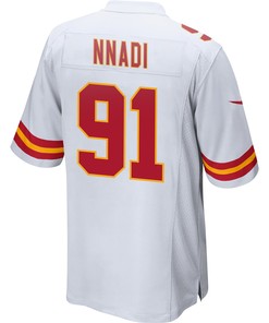 Derrick Nnadi 91 Kansas City Chiefs Super Bowl LVII Champions Men Game Jersey - White