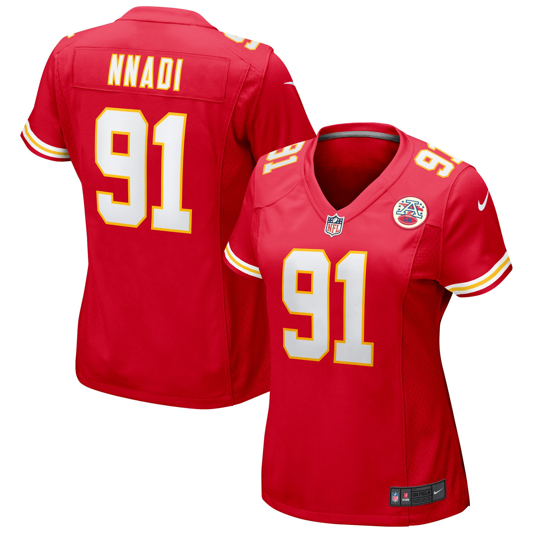 Derrick Nnadi Kansas City Chiefs Womens Game Jersey - Red Nfl