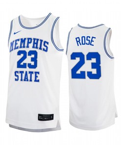 Derrick Rose 23 Memphis Tigers Uniform Retro Alumni Jersey Basketball White