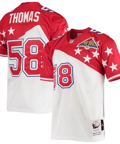 Derrick Thomas Afc Mitchell & Ness 1995 Pro Bowl Authentic Jersey - White/red Nfl