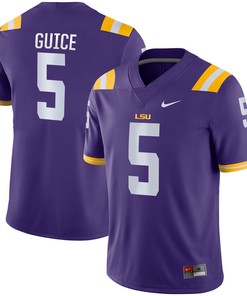 Derrius Guice Lsu Tigers Game Jersey - Purple Ncaa