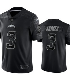 Derwin James 3 Los Angeles Chargers Black Reflective Limited Jersey - Men