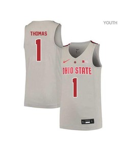 Deshaun Thomas 1 Ohio State Buckeyes Elite Basketball Youth Jersey - Gray