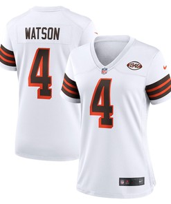 Deshaun Watson Cleveland Browns Womens Alternate Game Jersey- White Nfl