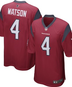 Deshaun Watson Houston Texans Player Game Jersey Red Nfl