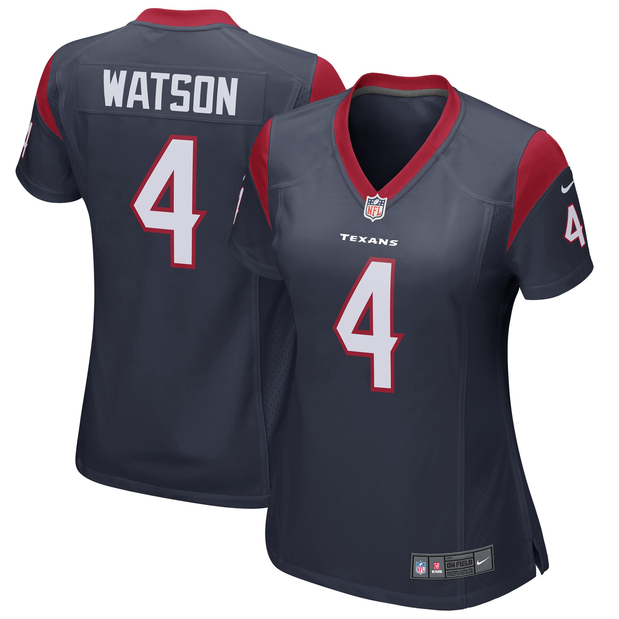 Deshaun Watson Houston Texans Womens Game Player Jersey Navy Nfl