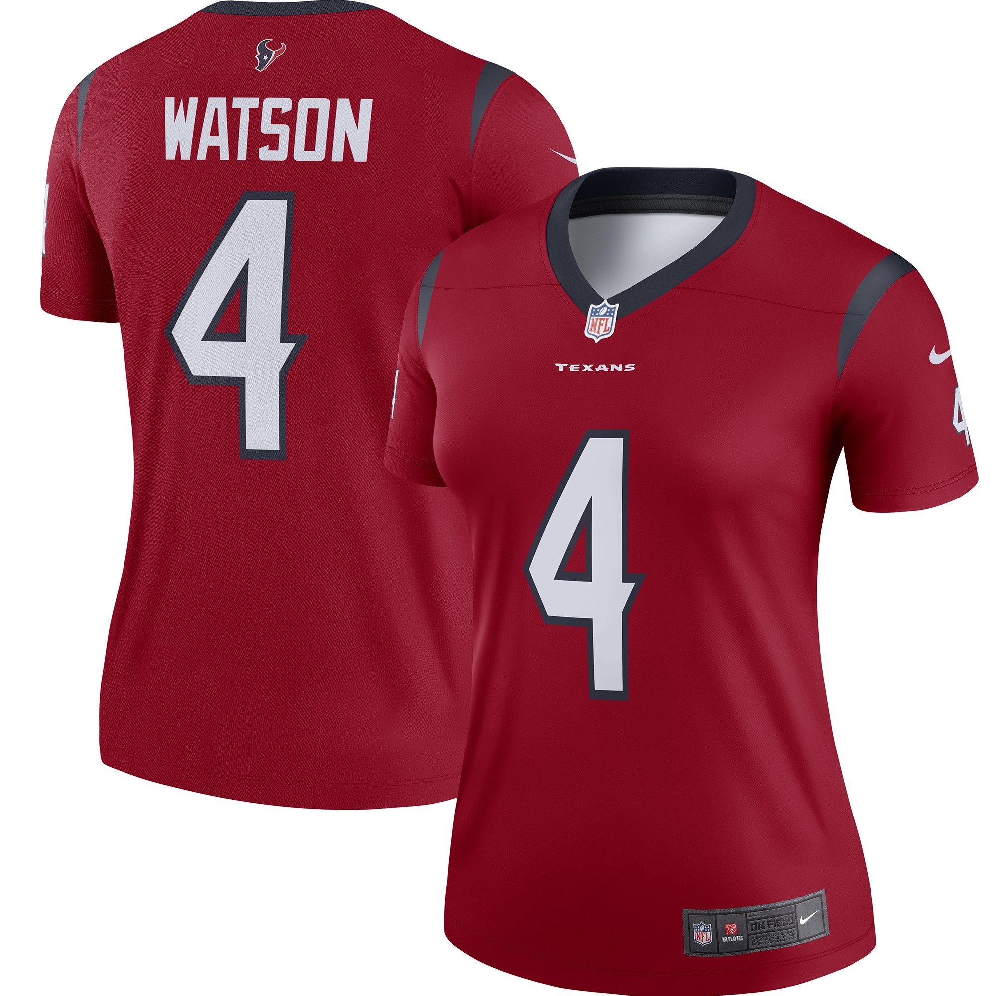 Deshaun Watson Houston Texans Womens Legend Player Jersey Red Nfl
