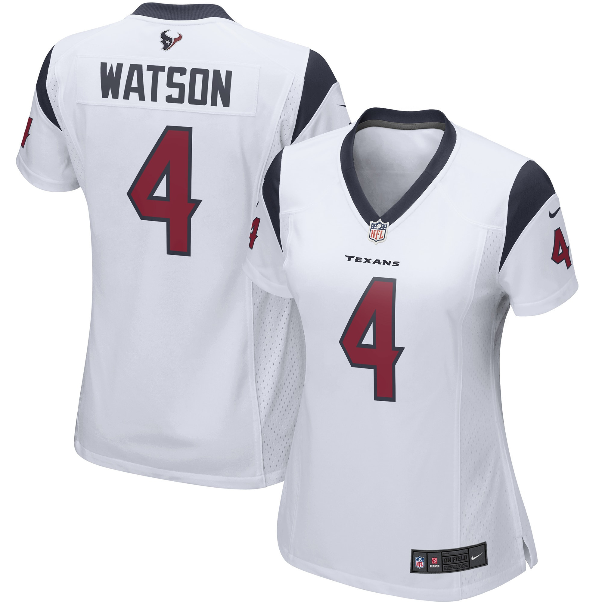 Deshaun Watson Houston Texans Womens Player Game Jersey - White Nfl