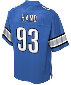 Deshawn Hand Detroit Lions Nfl Pro Line Historic Logo Player Jersey - Blue