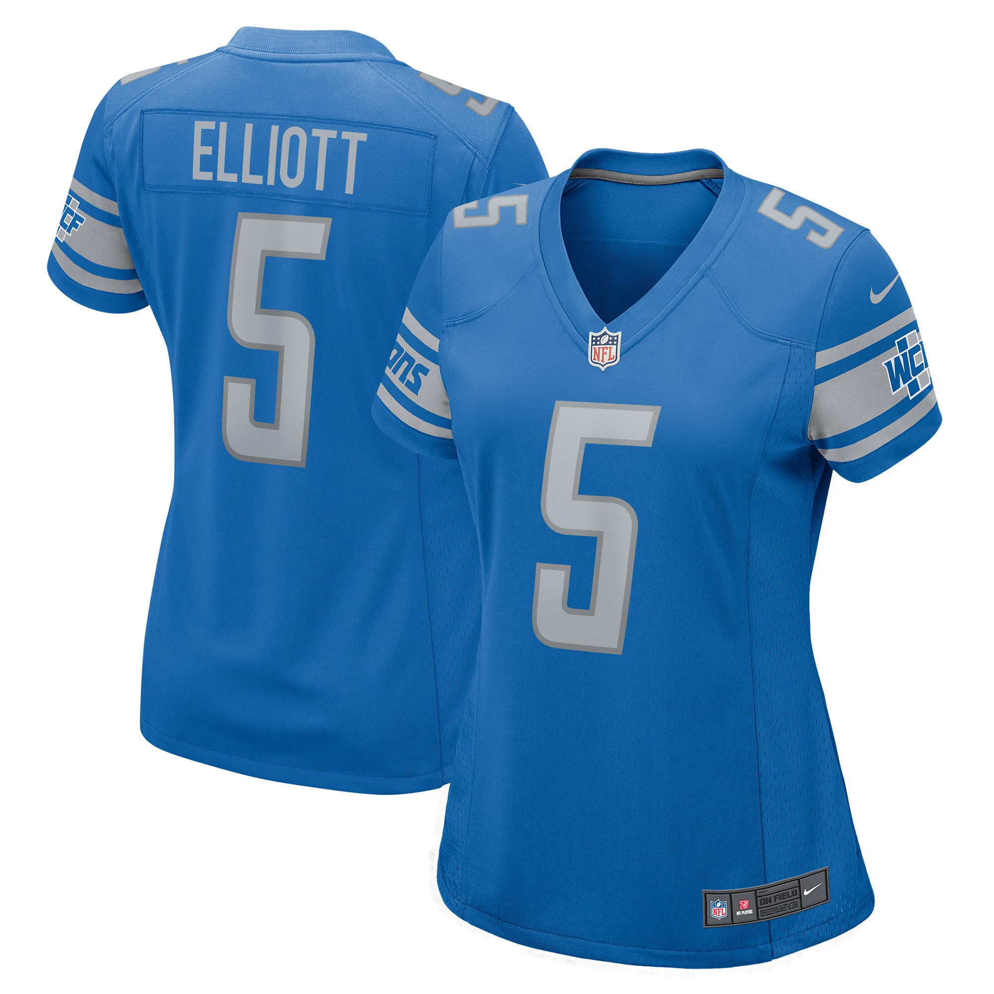 Deshon Elliott Detroit Lions Womens Player Game Jersey - Blue Nfl