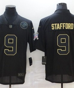 Detroit Lion Mathew Stafford #9 Nfl 2020 Black Jersey