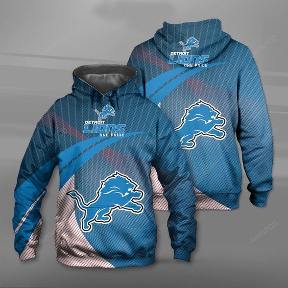 Detroit Lions 3D Hoodie Zip Hoodie 02