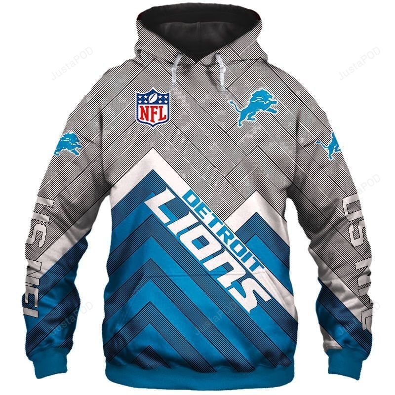 Detroit Lions 3D Hoodie Zip Hoodie