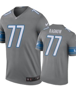 Detroit Lions #77 Frank Ragnow Nike Color Rush Steel Jersey