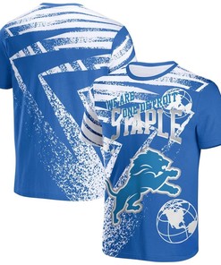 Detroit Lions All Over Print T-Shirt - Blue