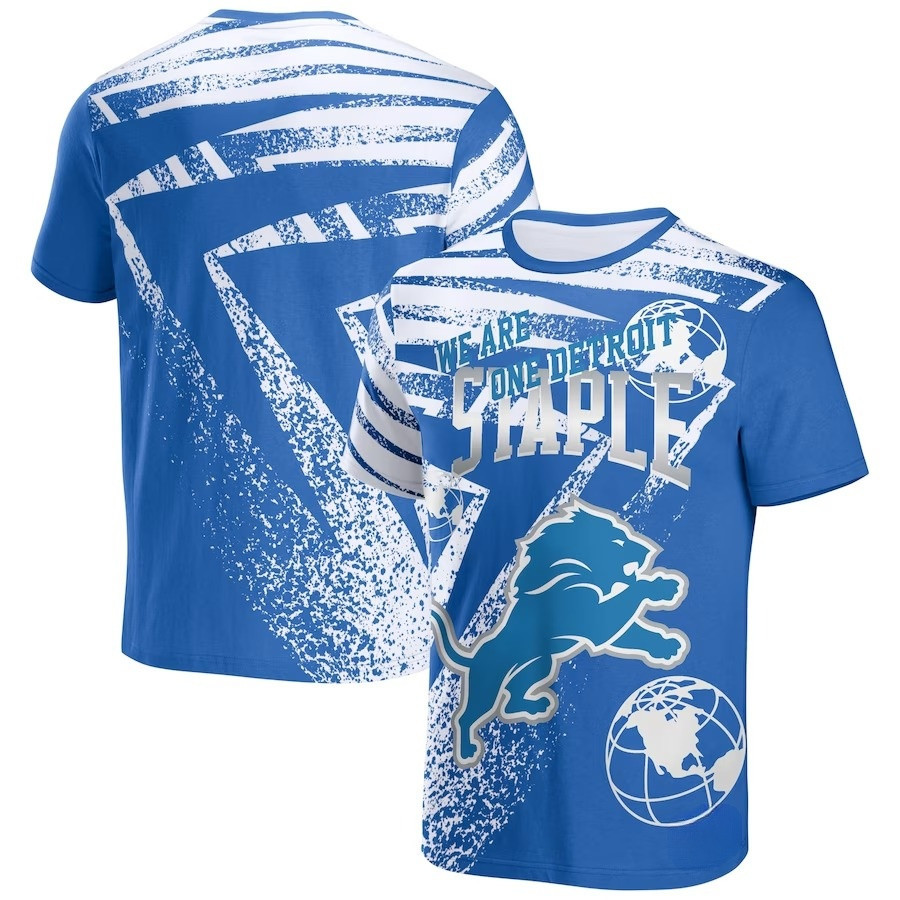 Detroit Lions All Over Print T-Shirt - Blue