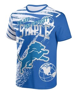 Detroit Lions All Over Print T-Shirt - Blue