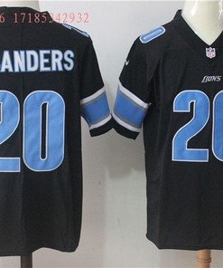 Detroit Lions Barry Sanders #20 2020 Nfl Black Jersey Jersey
