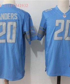 Detroit Lions Barry Sanders #20 2020 Nfl Blue Jersey Jersey