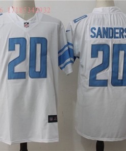 Detroit Lions Barry Sanders #20 2020 Nfl White Jersey Jersey