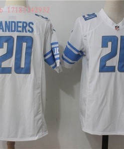 Detroit Lions Barry Sanders #20 2020 Nfl White Jersey Jersey