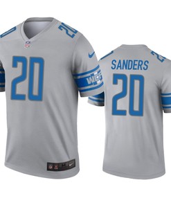 Detroit Lions Barry Sanders Gray Inverted Legend Jersey