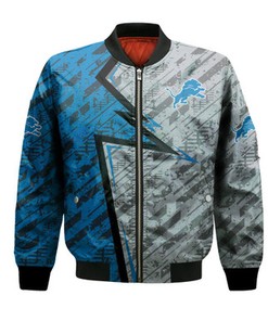 Detroit Lions Bomber Abstract Pattern Sport- NFL