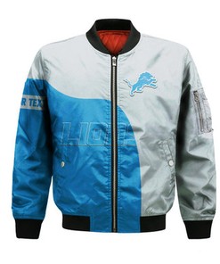 Detroit Lions Bomber Curve Style Custom- NFL