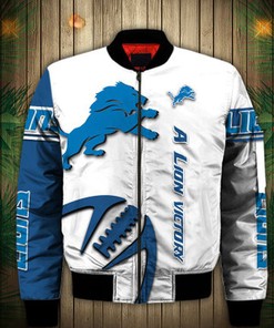 Detroit Lions Bomber Jacket Graphic balls gift for fans