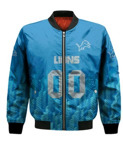 Detroit Lions Bomber Jacket Logo Sport Ombre  - NFL