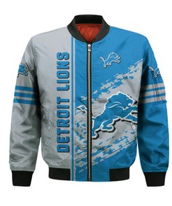 Detroit Lions Bomber Jacket Quarter Style - NFL