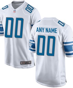 Detroit Lions Custom Game Jersey - White Custom Jerseys Nfl