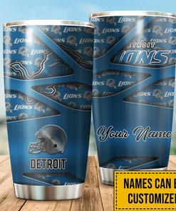 Detroit Lions Custom Name Tumbler - Customized Tumbler for True Lions Fans