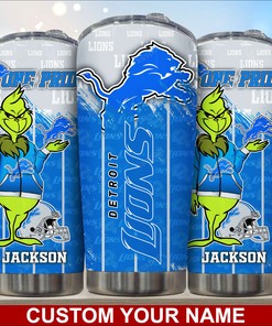 Detroit Lions Custom Name Tumbler - Personalized Tumbler for True Lions Fans
