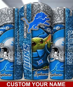 Detroit Lions Custom Name Tumbler - Show Your Lions Pride with a Custom Tumbler
