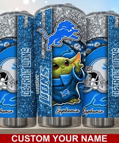 Detroit Lions Custom Name Tumbler - Show Your Lions Pride with a Custom Tumbler