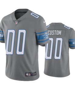 Detroit Lions Custom Steel Nike Color Rush Limited Jersey
