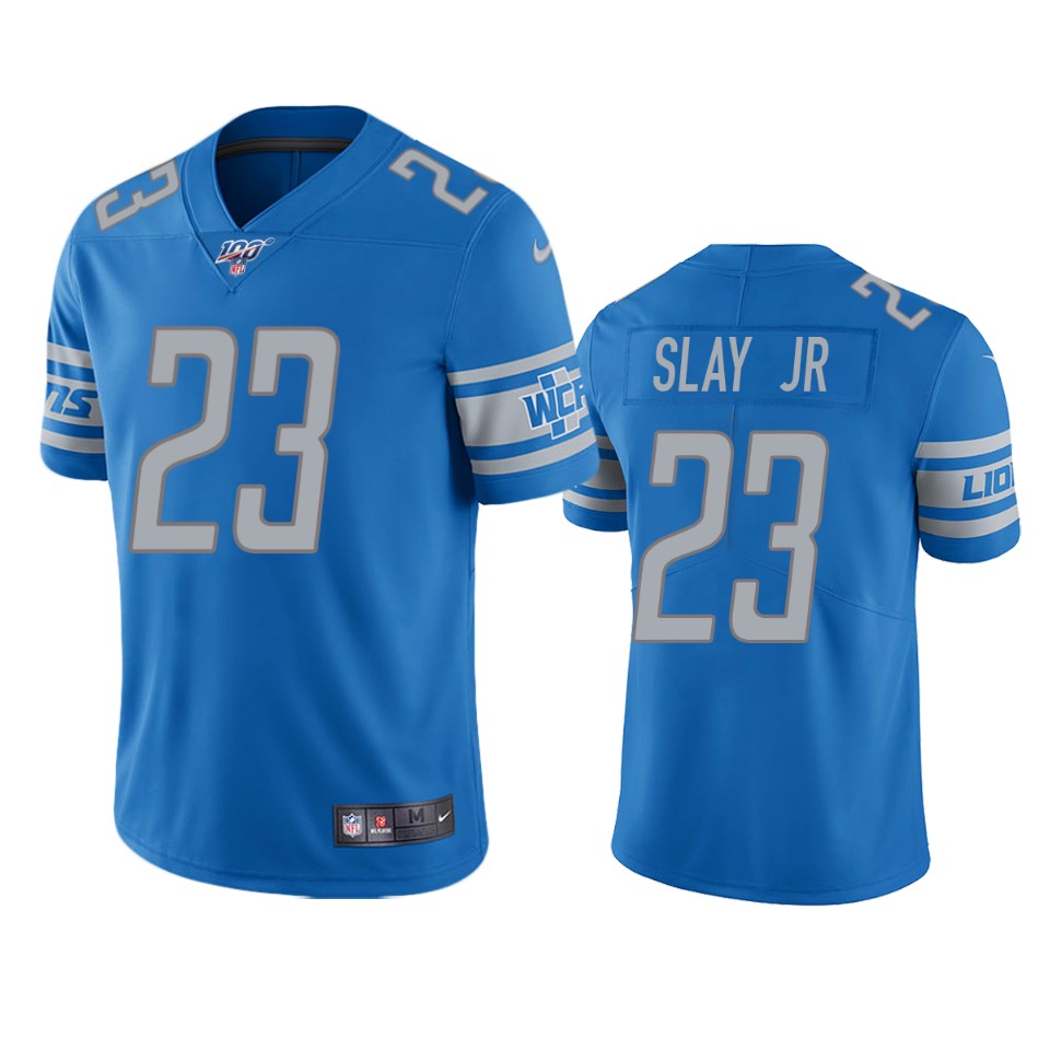 Detroit Lions Darius Slay Light Blue 100th Season Vapor Limited Jersey