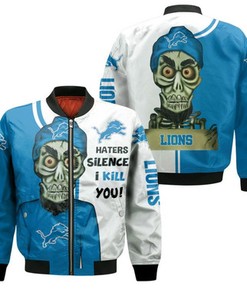Detroit Lions Haters I Kill You 3D Bomber Jacket Model 1831