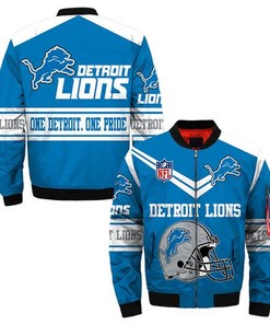 Detroit Lions Jacket bomber Jacket Style #2 winter coat gift for men