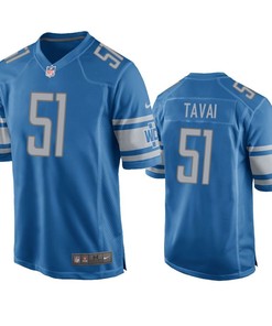 Detroit Lions Jahlani Tavai 2019 Nfl Draft Blue Game Jersey
